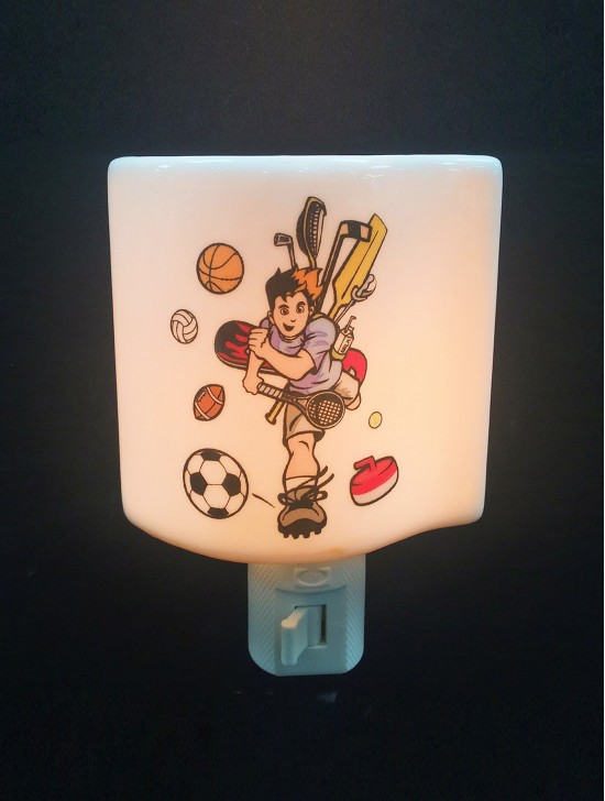 Porcelain Sports Night Light with Gift Box